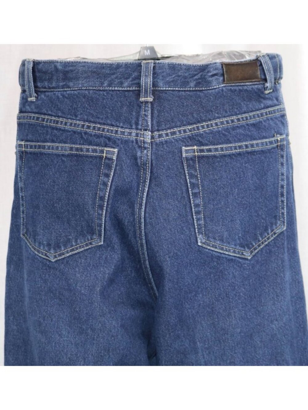 Lands End Jeans Women 10 T Indigo Blue Utility Denim Straight Leg Western VTG 90 - Picture 3 of 9